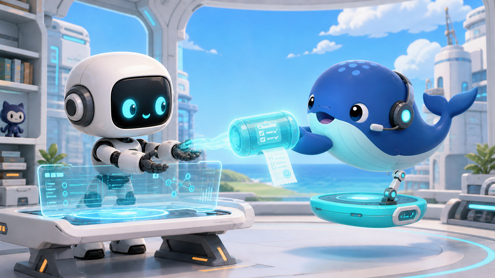 The whale returns a structured candidate result to Codex